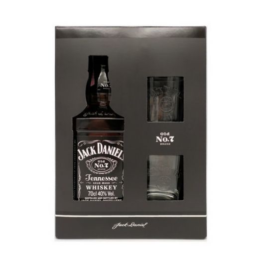 Slika JACK DANIELS KUTIJA whiskey 0,7 l +2 ČAŠE