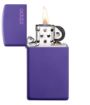 Slika ZIPPO UPALJAČ 1637ZL Slim® Purple Matte Logo