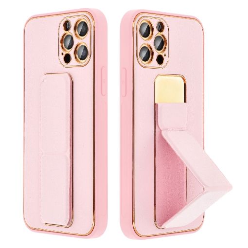 Slika TORBICA FORCELL LEATHER KICKSTAND - IPHONE 13 MINI pink