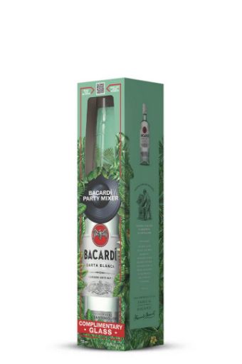 Slika BACARDI CARTA BLANCA 0,7 l + ČAŠA